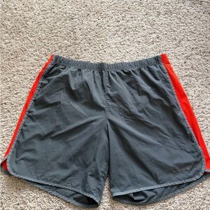 Patagonia Gray Athletic Shorts with Red Side Panels